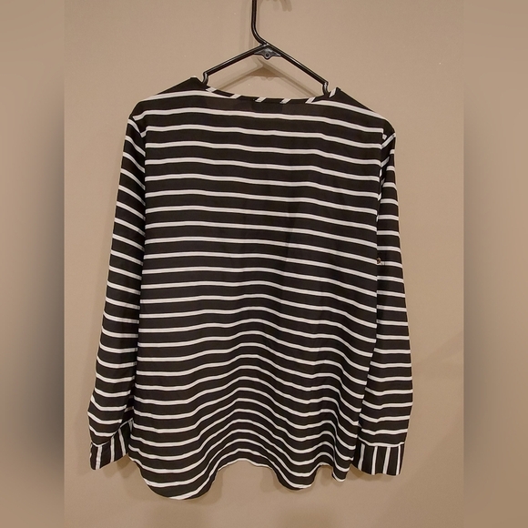 Calvin Klein Black and White Striped Women's Tunic - Picture 2 of 8